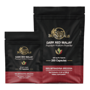 Dark Red Malay Kratom Capsules